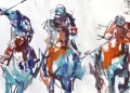 yxr007eD impressionism sport horse racing